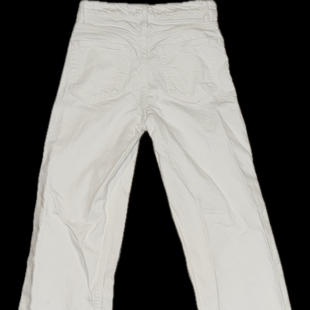 ZARA Women’s White Straight Leg Jeans | 2